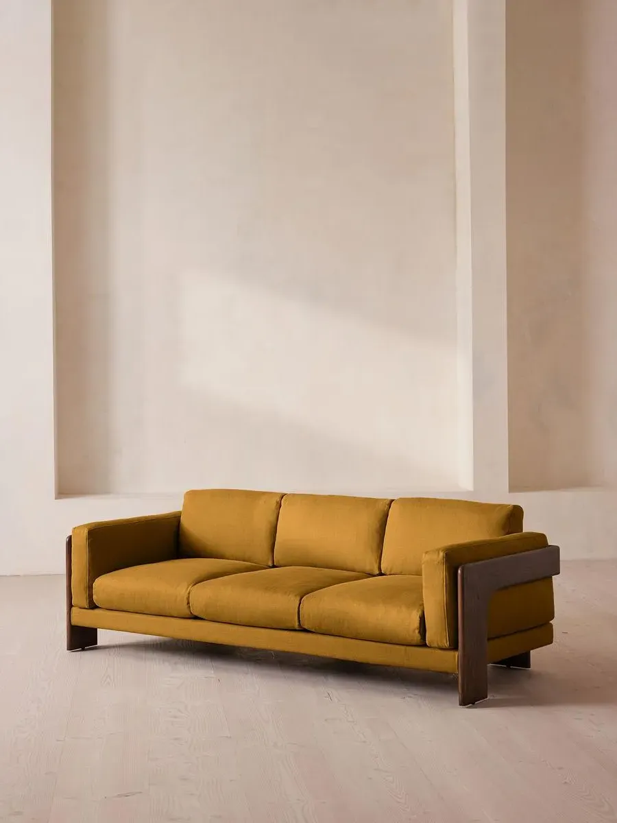 Marcia 3-Seater Sofa - Turmeric, Linen by Soho Home