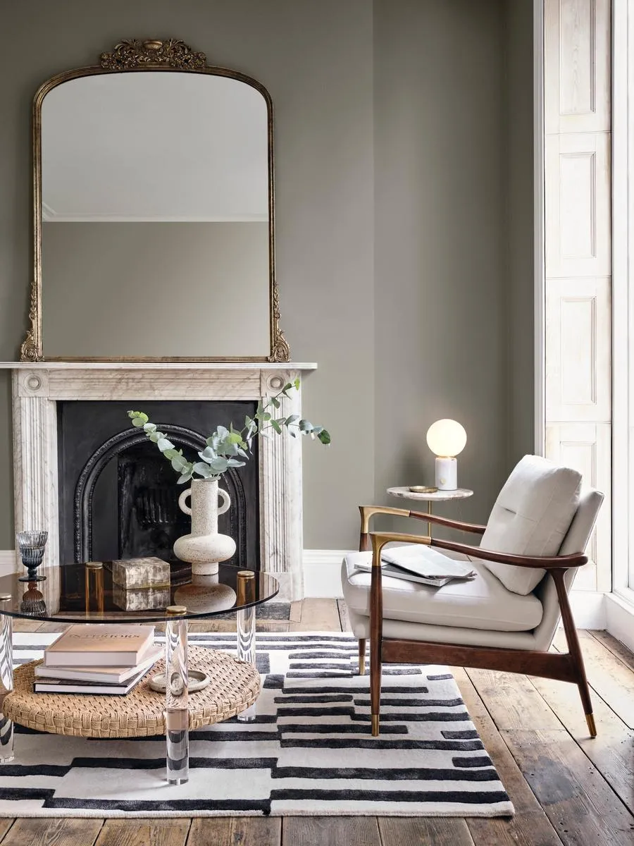 Arielle Tall Wall Mirror - Gold, Resin product
