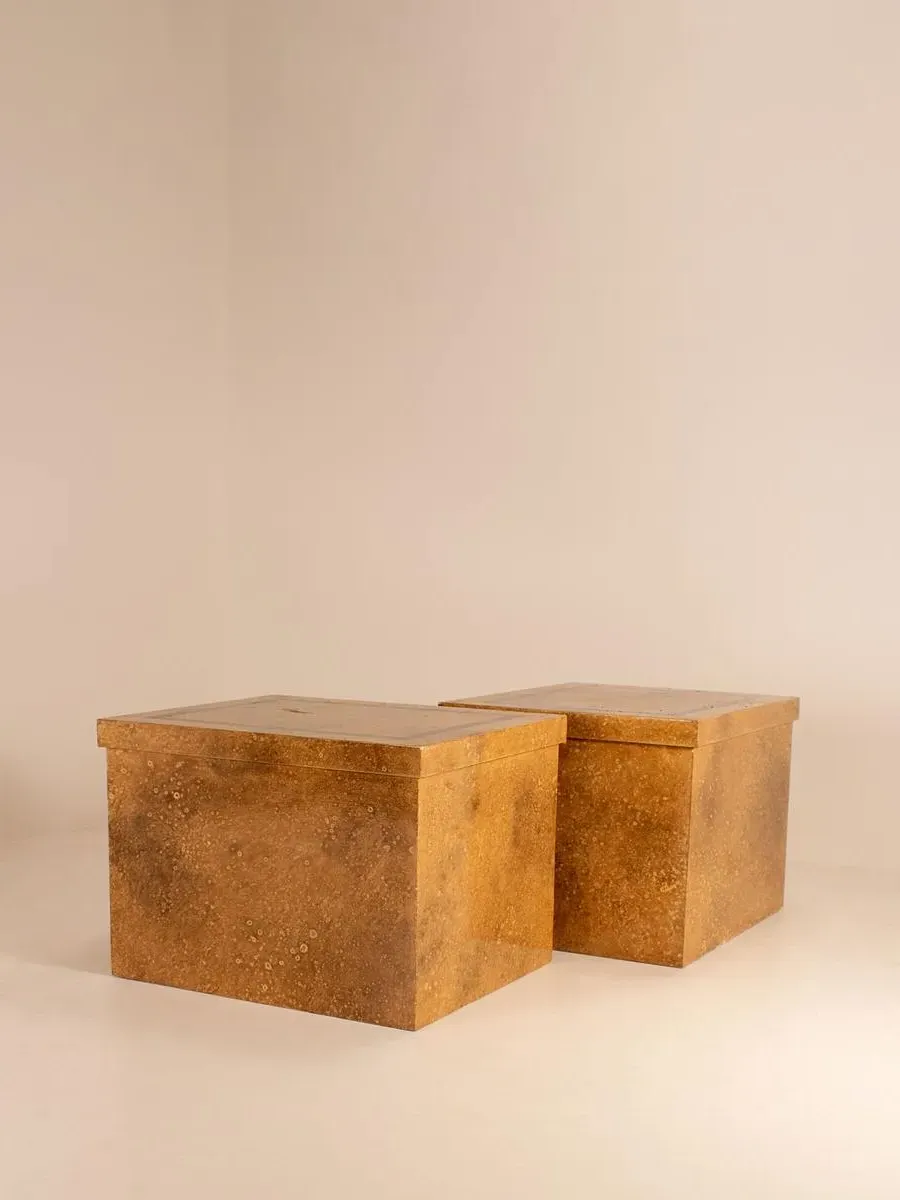 Mid Century Side Tables Pair - Pine product