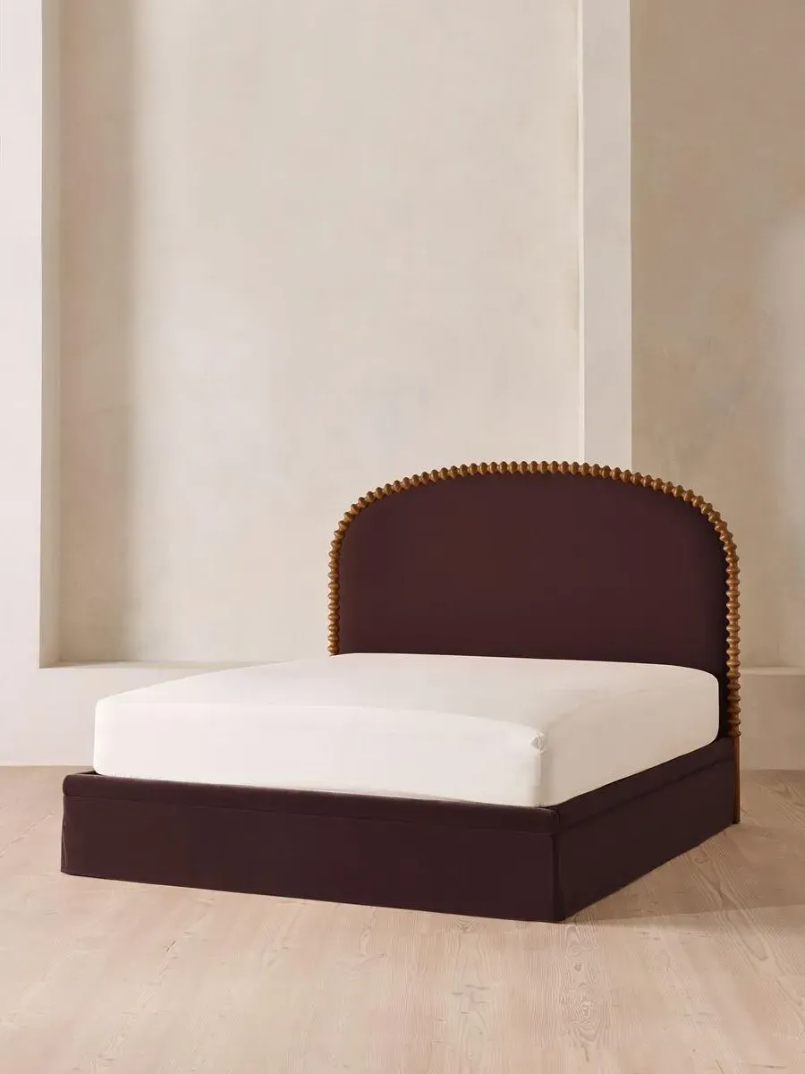 Mika Super King Bed Frame - Aubergine, Velvet by Soho Home