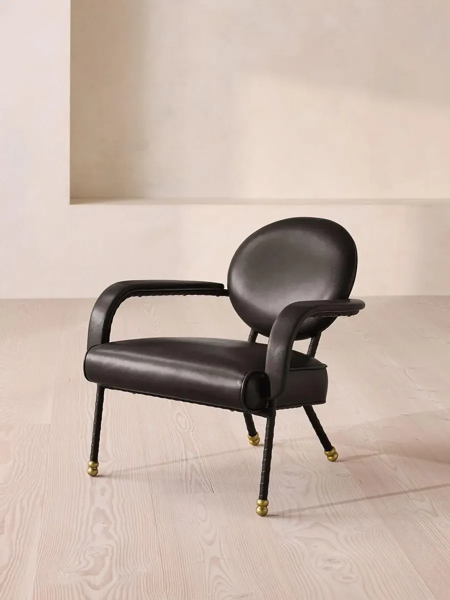 Milo Armchair - Black, Leather product