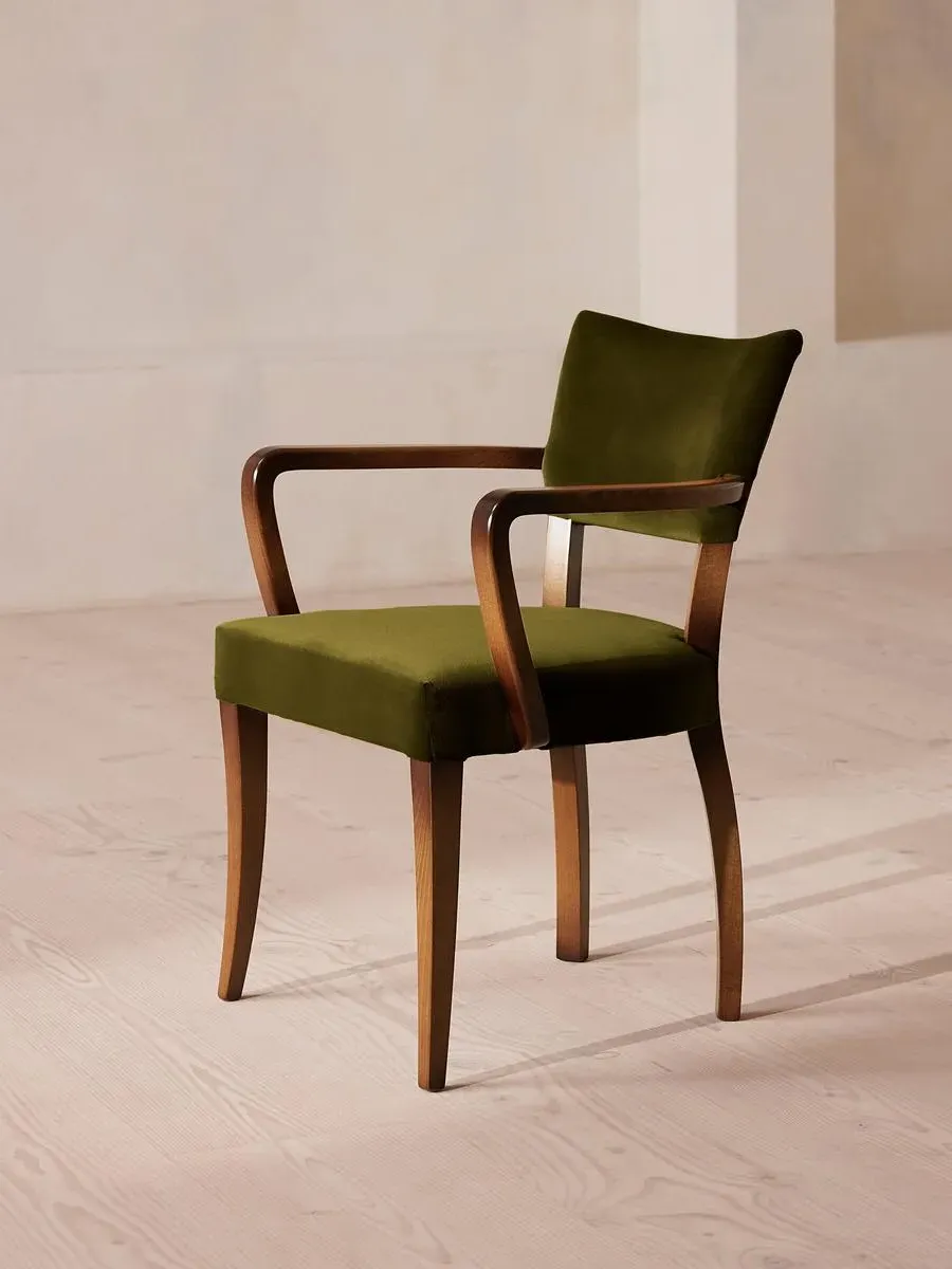 Molina Dining Armchair - Olive, Velvet product