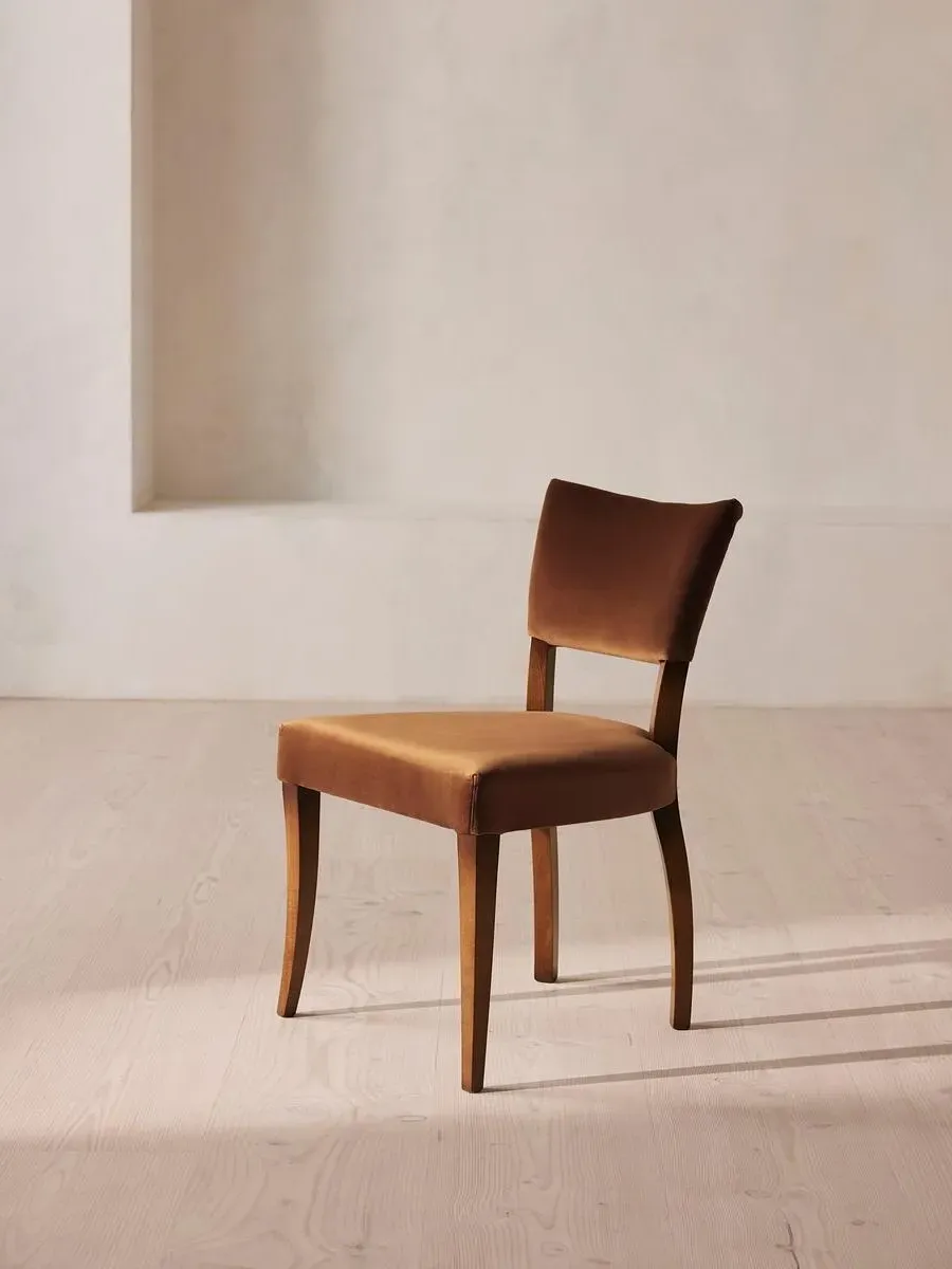 Molina Dining Armchair (Set of 2) - Cinnamon, Velvet by Soho Home