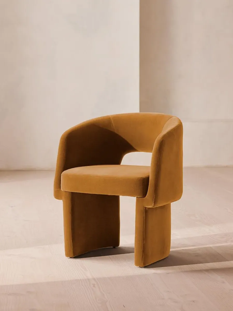 Morrell Dining Chair - Mustard, Velvet product