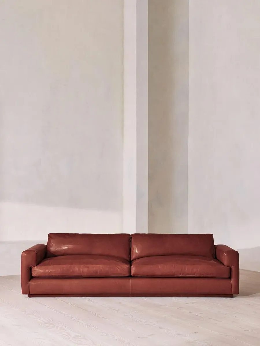 Mossley 4-Seater Sofa - Sangria, Leather product