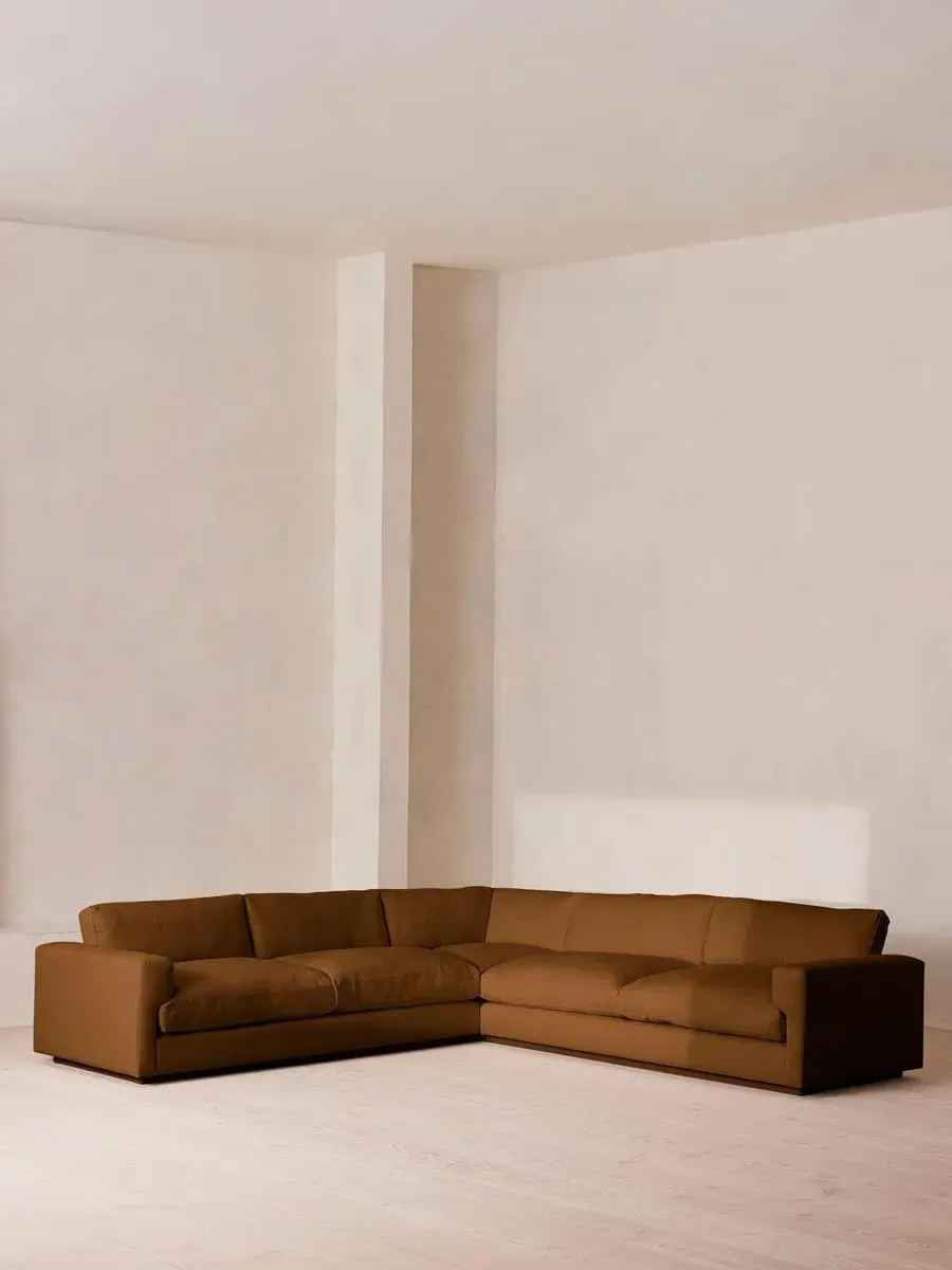 Mossley Corner Sofa - Terracotta, Linen by Soho Home