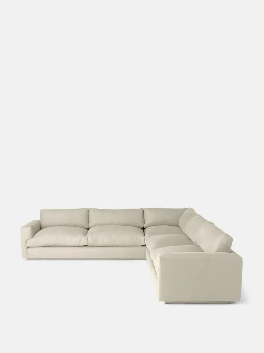 Mossley L-Shaped Corner Sofa - Natural, Linen product