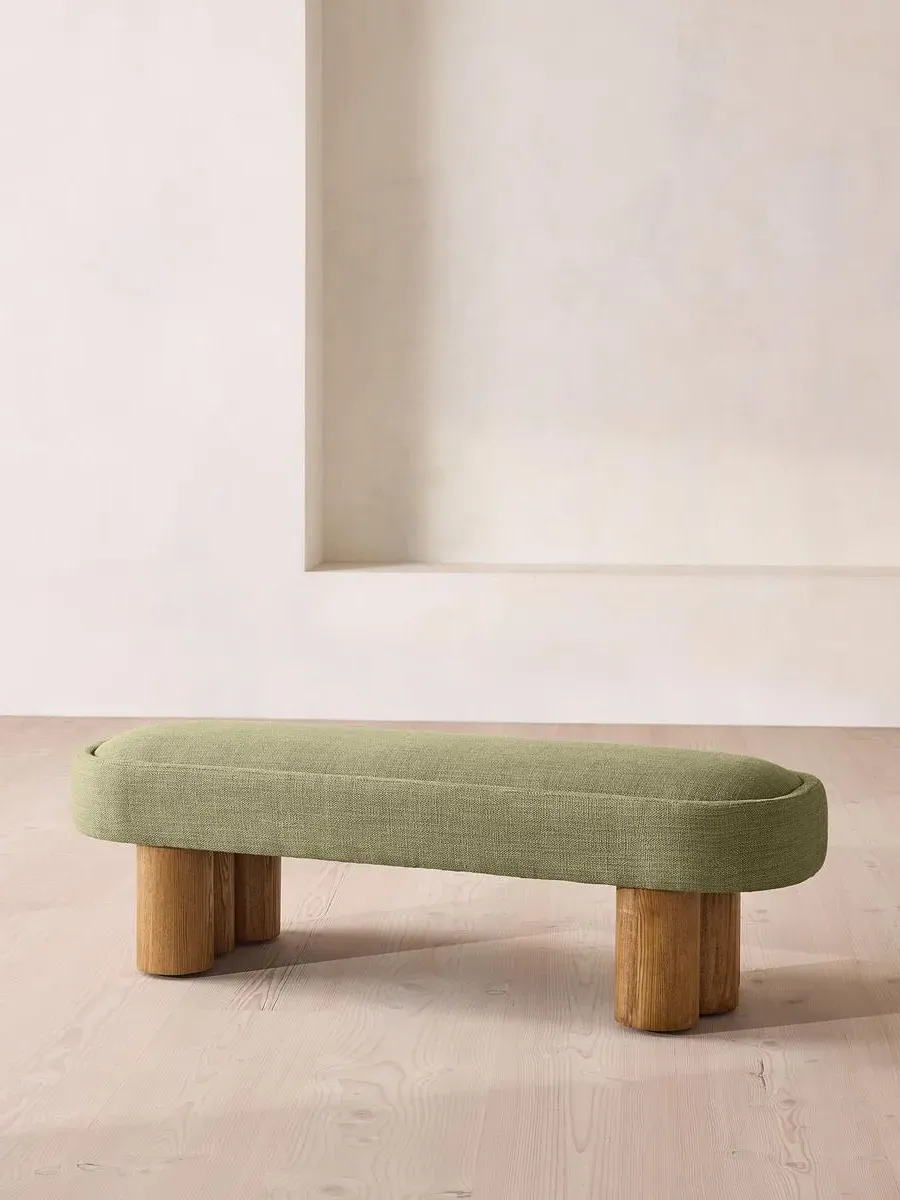 Nieve Bench - Sage, Wool Linen product