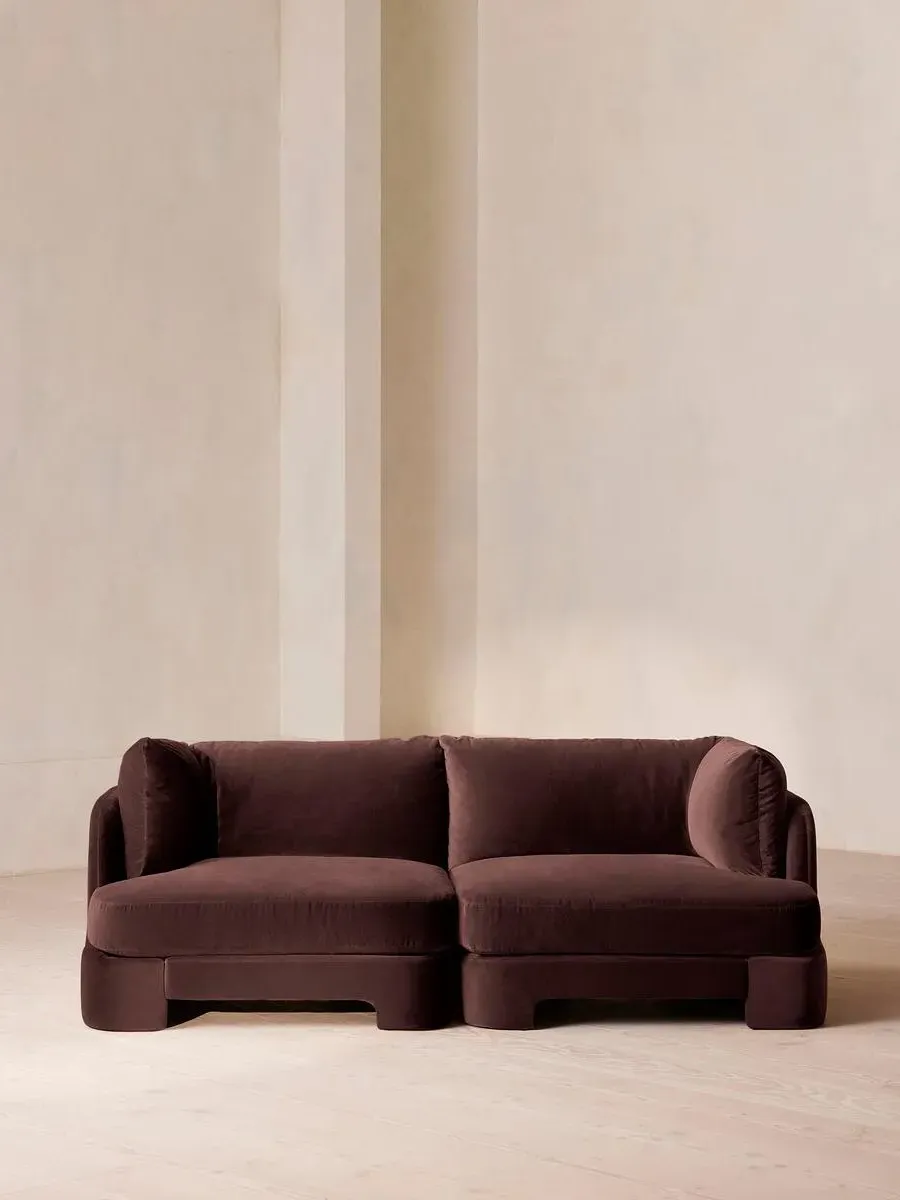 Odell 3-Seater Modular Sofa - Aubergine, Velvet product