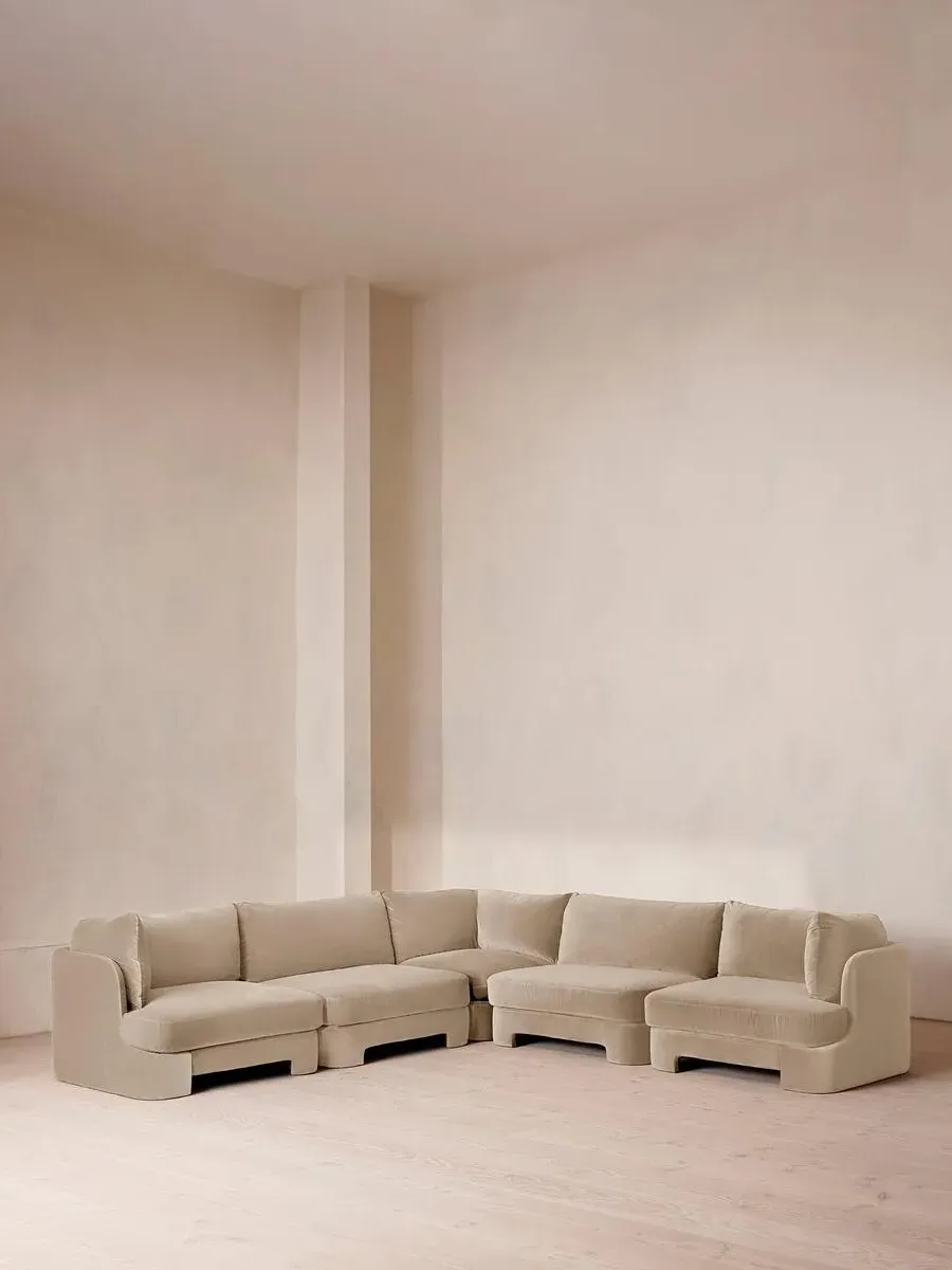 Odell Modular Corner Sofa - Oyster, Velvet product