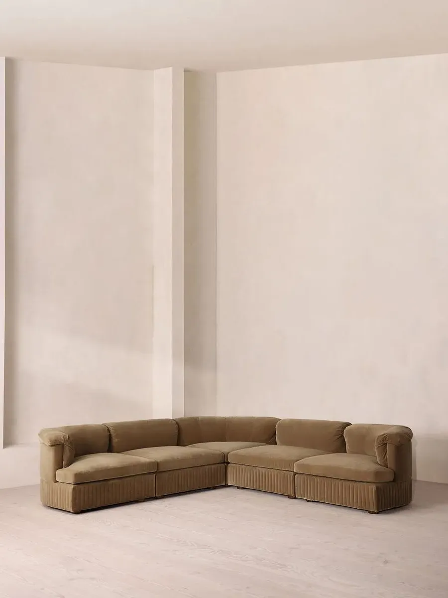 Oona L-Shaped Modular Sofa - Truffle, Velvet product
