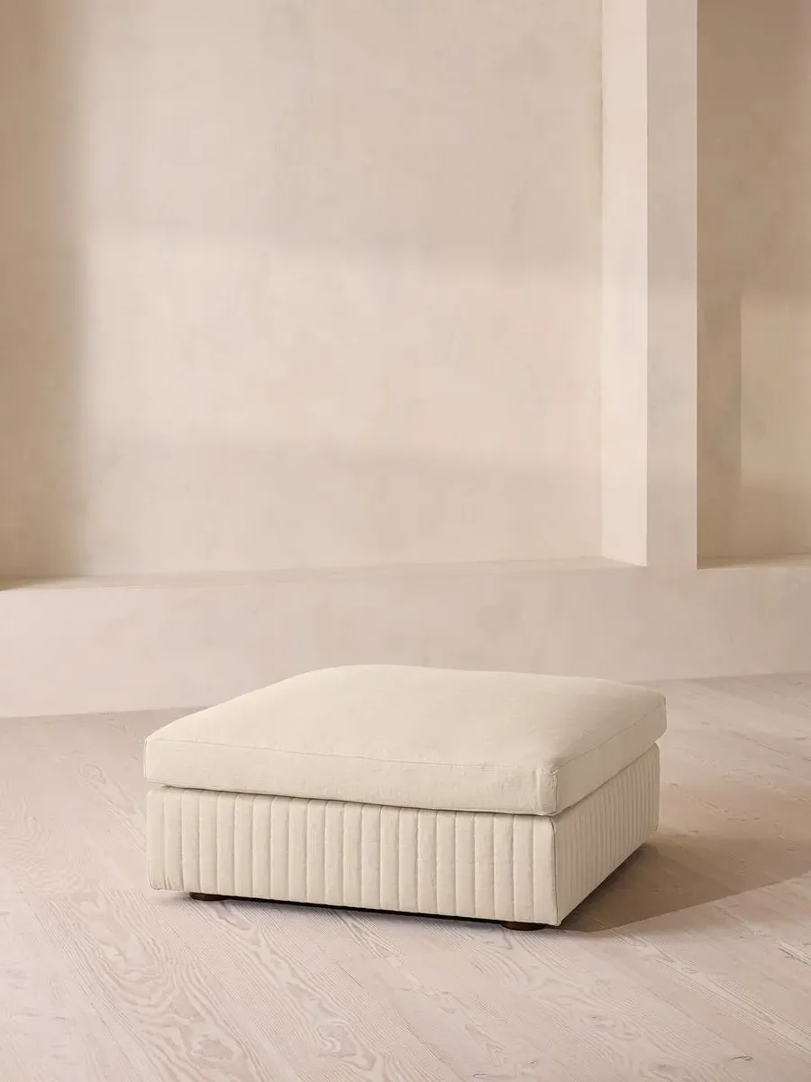 Oona Ottoman - Bisque, Linen by Soho Home
