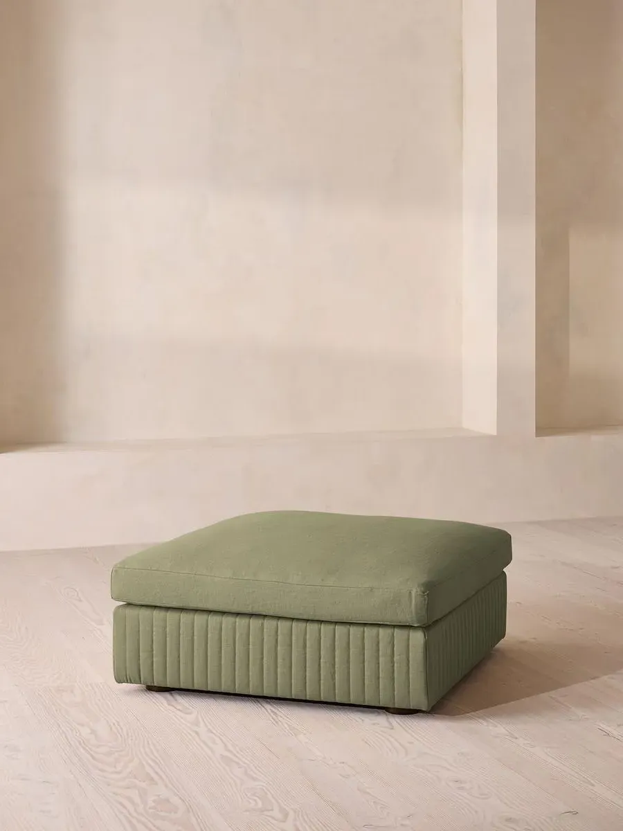 Oona Ottoman - Sage, Linen by Soho Home