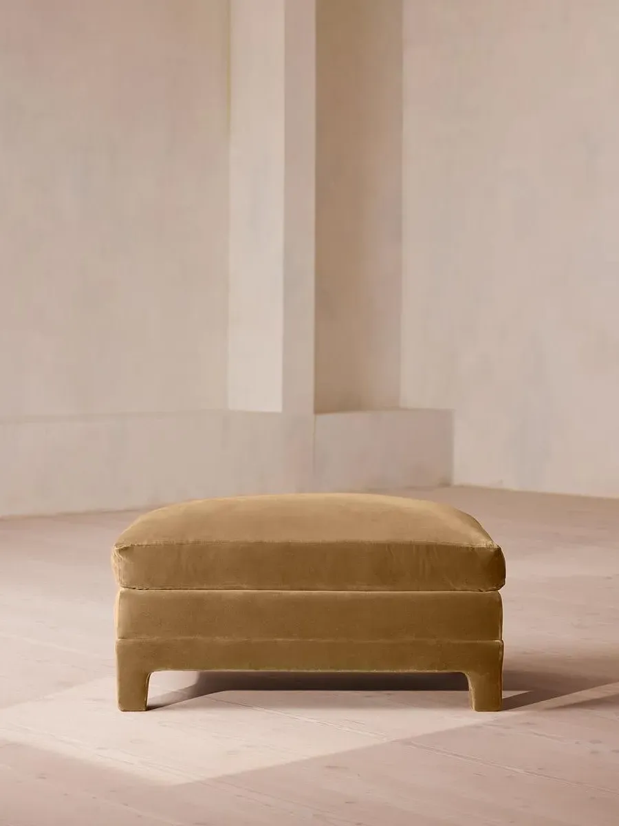 Ashford Ottoman - Camel, Velvet product