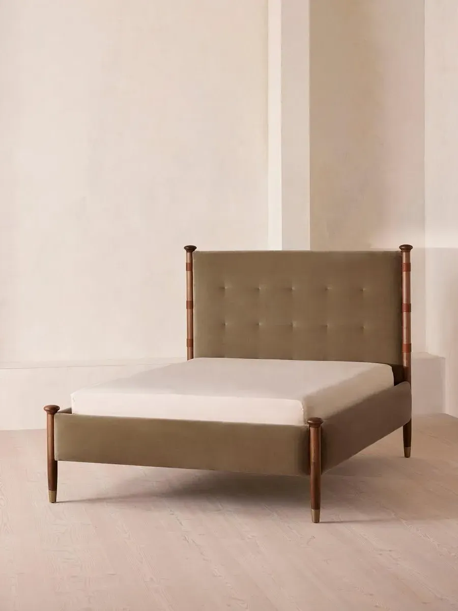 Paolo Double Bed Frame - Truffle, Cotton Velvet product