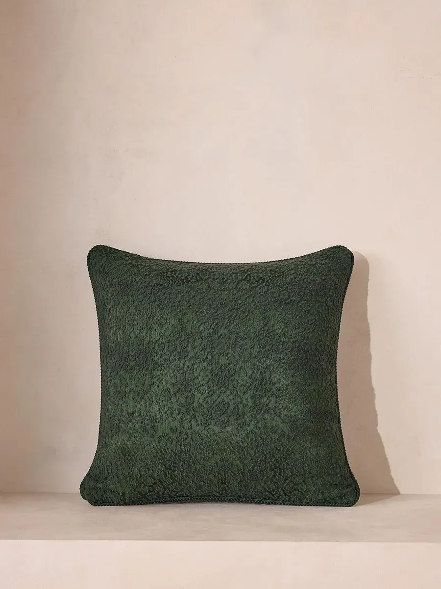 Penelope Square Cushion - Forest, Boucle Jacquard product
