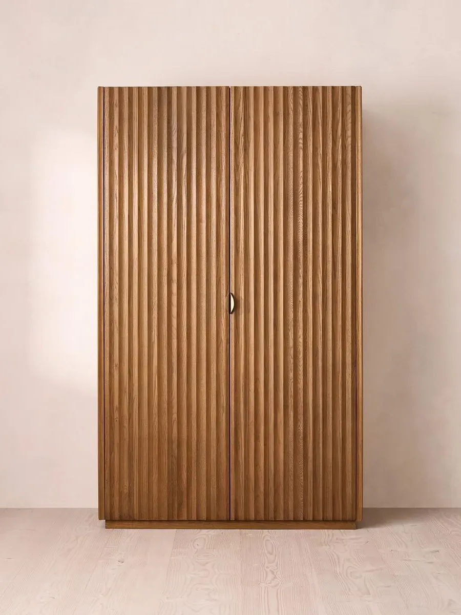 Railton Double Wardrobe - Oak, Antique Brass product