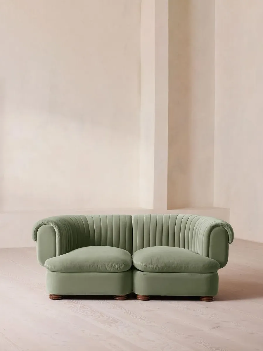 Rava 3-Seater Modular Sofa - Seafoam, Velvet product