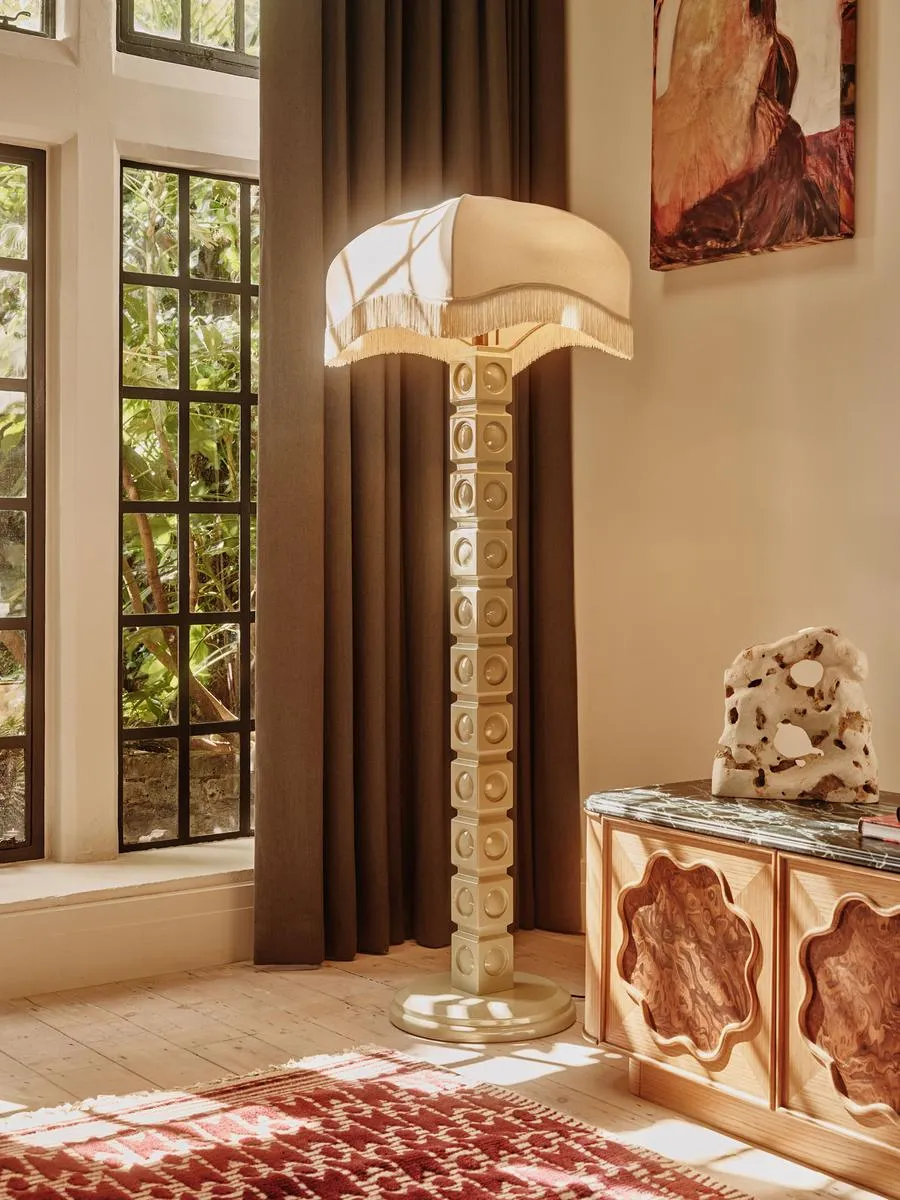 Reno Floor Lamp - Mint, Linen by Soho Home