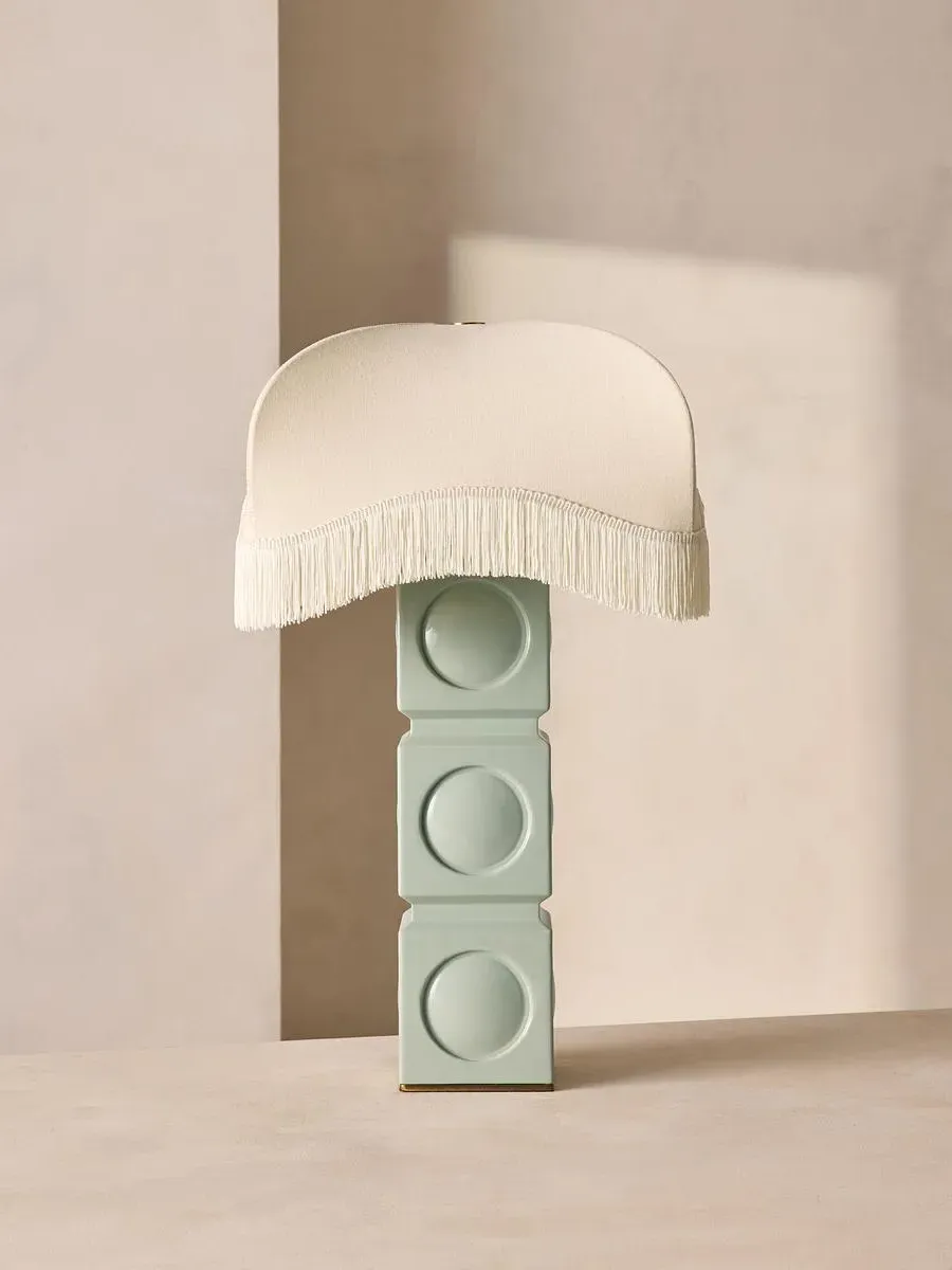 Reno Table Lamp - Mint, Lacquered Wood by Soho Home