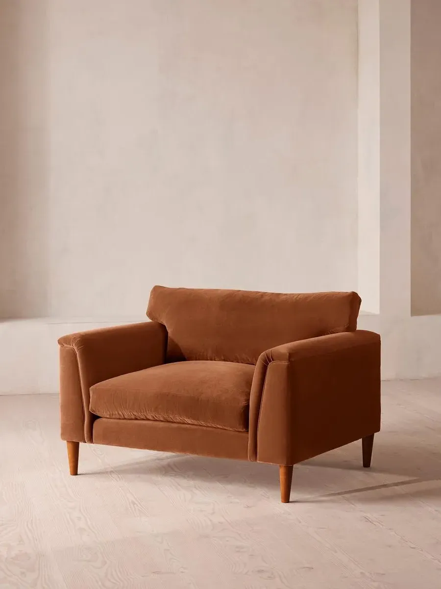 Reya 2-Seater Loveseat - Cinnamon, Velvet product