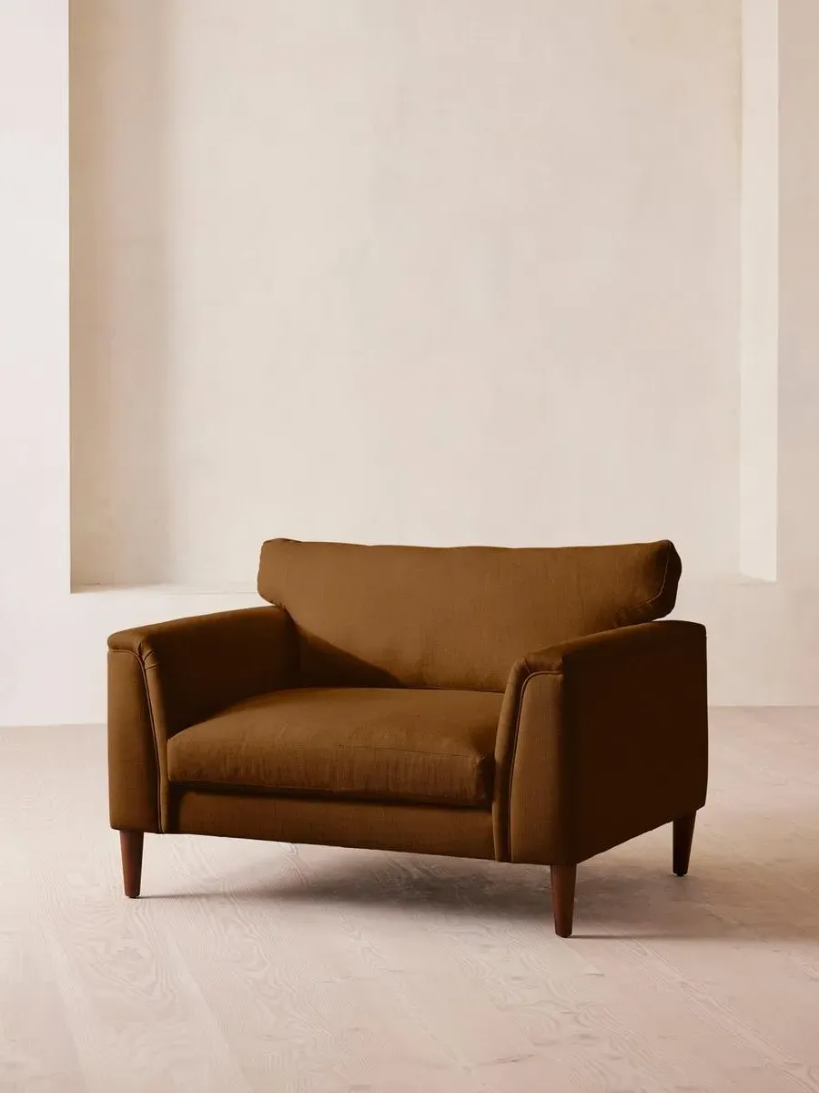 Reya 2-Seater Loveseat - Terracotta, Linen by Soho Home
