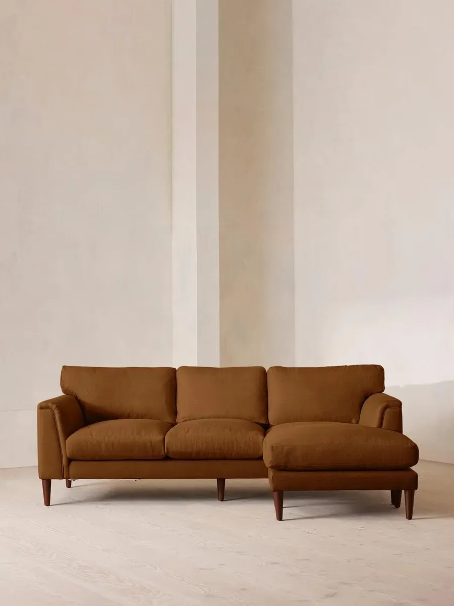 Reya Chaise-End Sofa - Terracotta, Linen by Soho Home