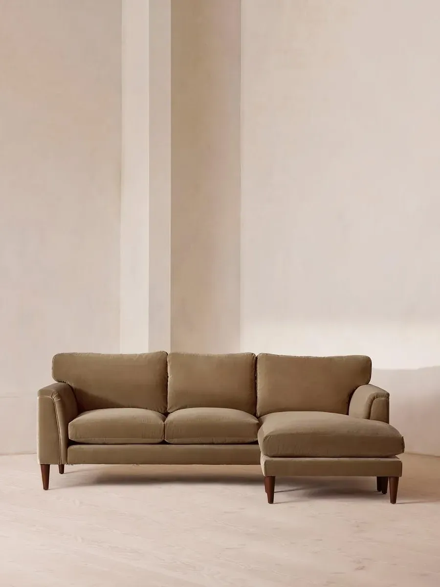 Reya Chaise-End Sofa - Truffle, Velvet product