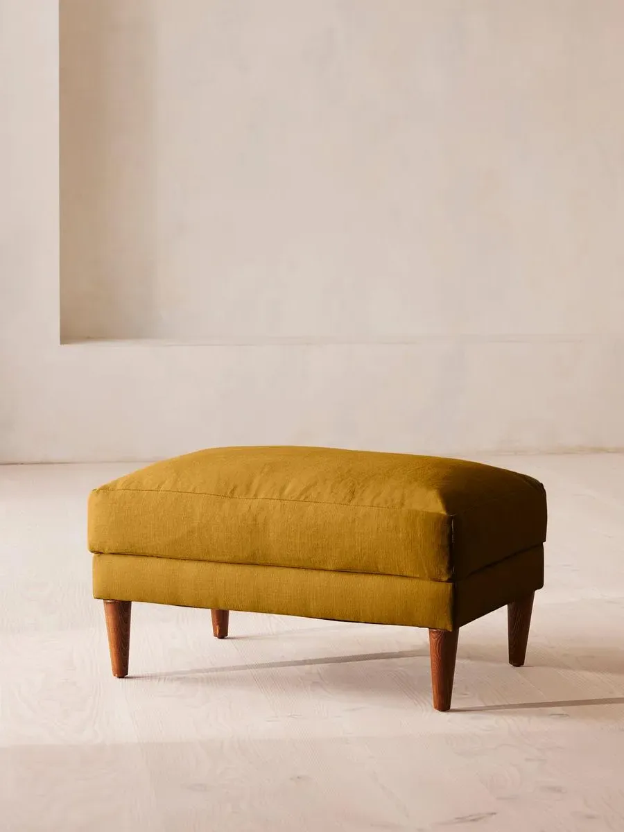 Reya Ottoman - Turmeric, Linen by Soho Home