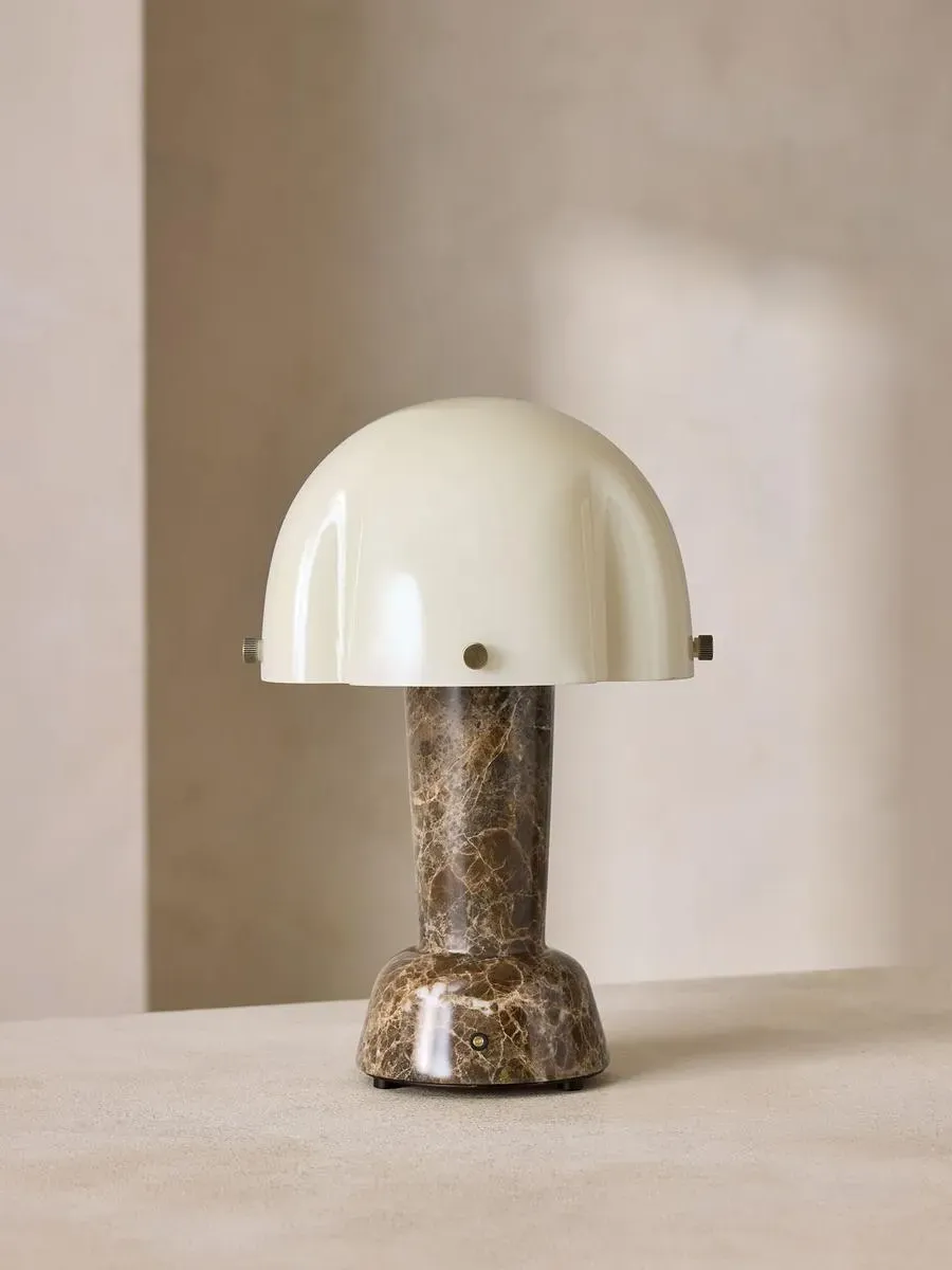 Rio Portable Rechargeable Lamp - Dark Emperador Marble by Soho Home