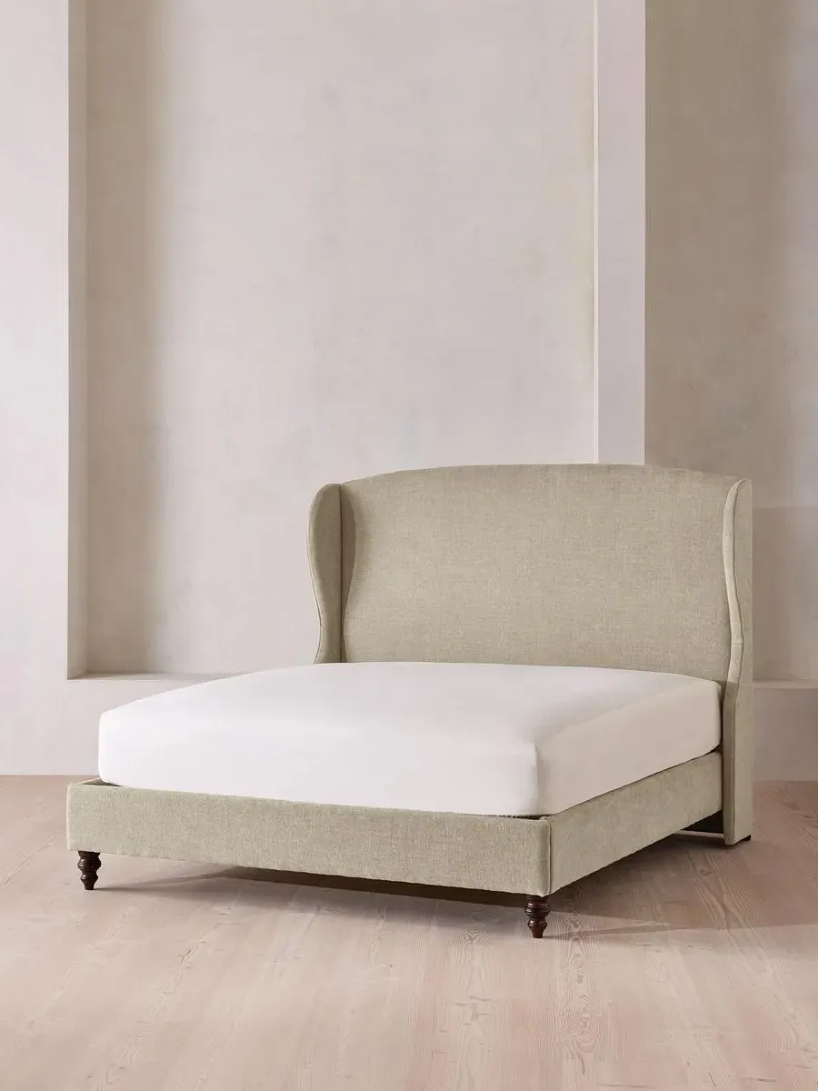 Rivas Double Bed - Stone, Linen Chenille product