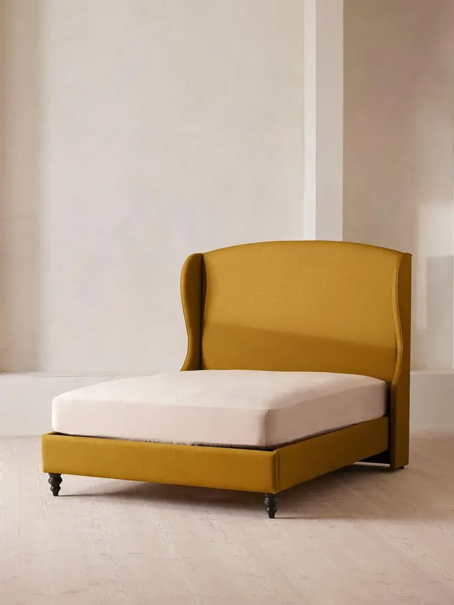 Rivas Double Bed - Turmeric, Linen by Soho Home