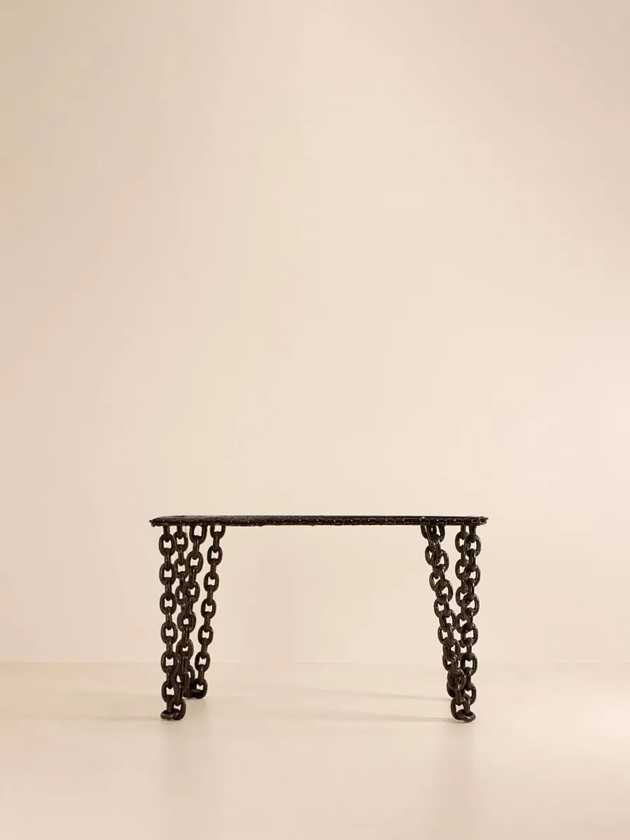 Rope Chain Coffee Table - Black, Glass product