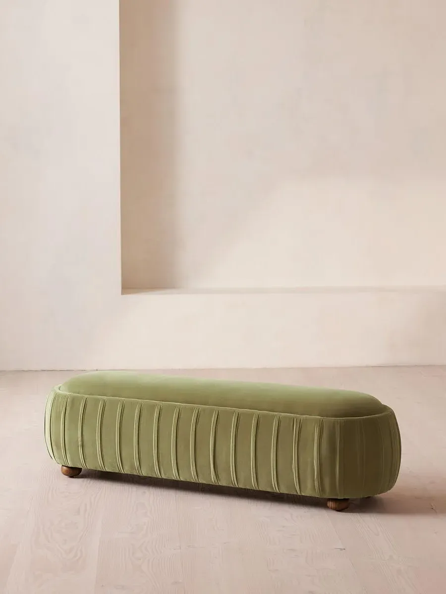 Round Bench - Lichen, Velvet by Soho Home