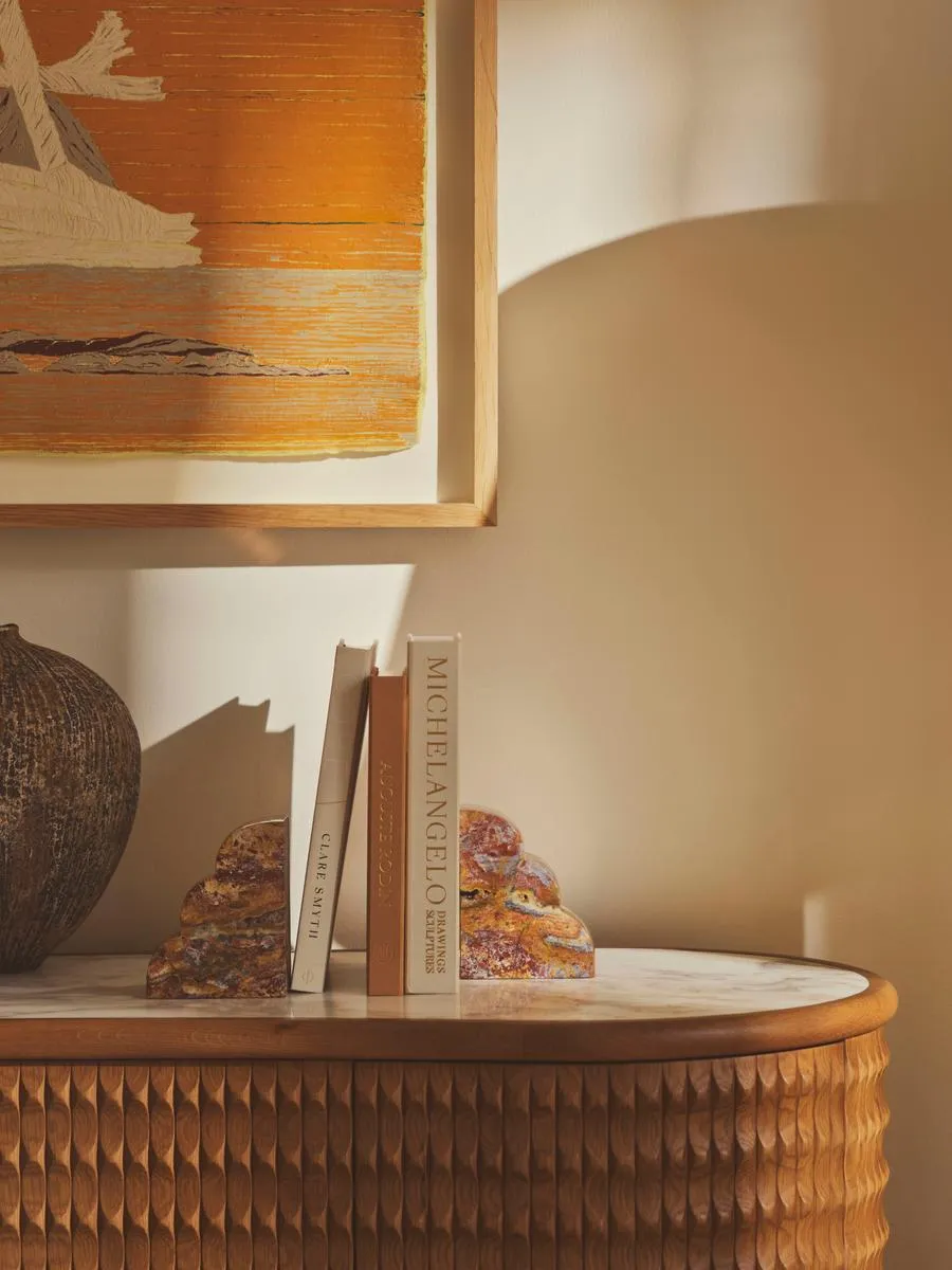 Joanie Scalloped Bookends - Jasper Stone product