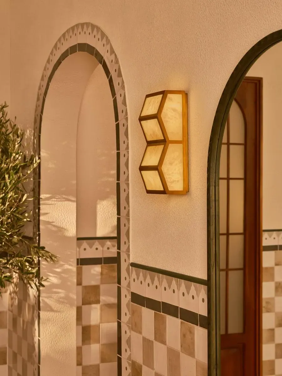 Sebastien Wall Light - Alabaster, Brass product