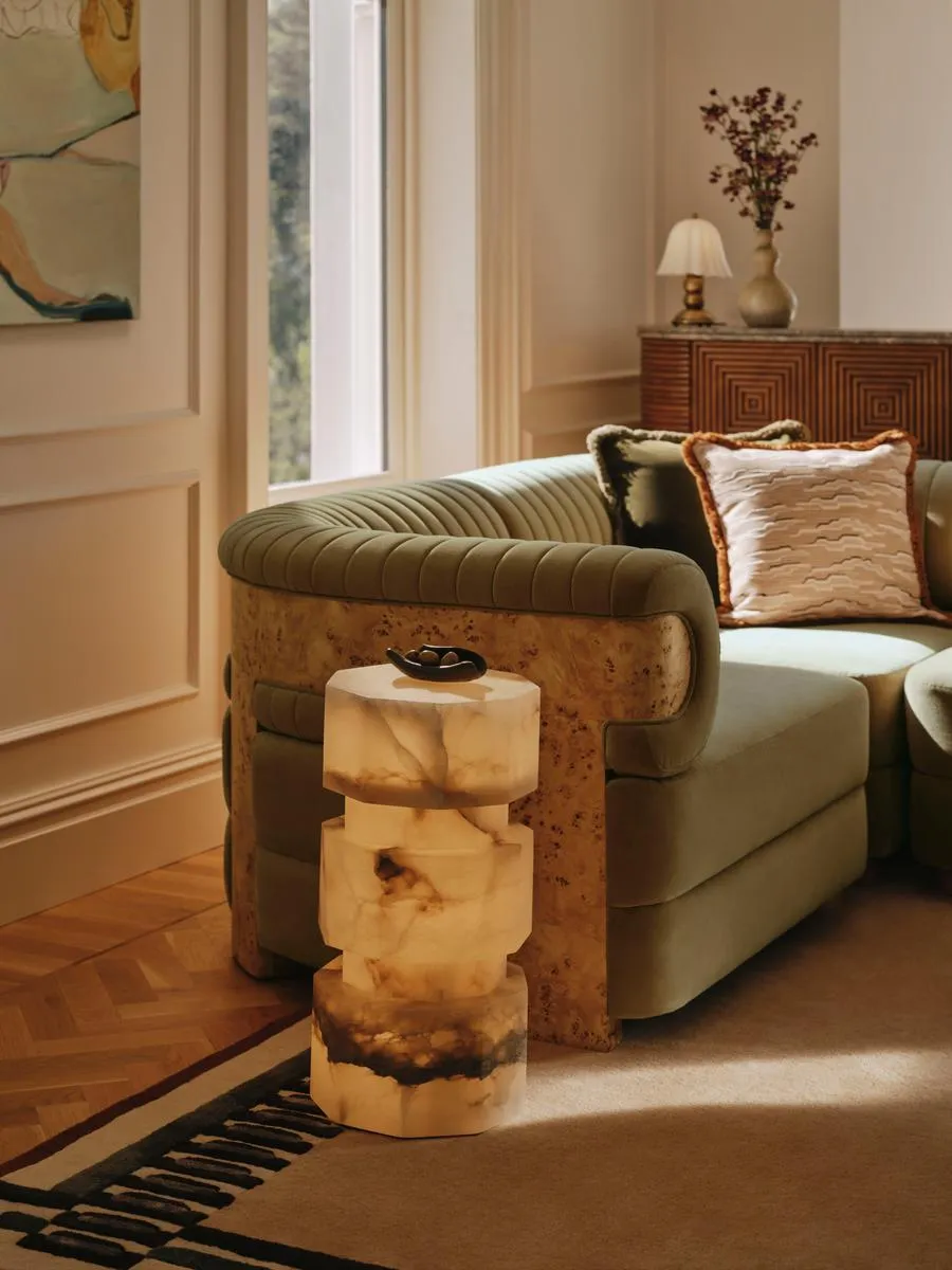 Sergio Floor Lamp - Alabaster by Soho Home