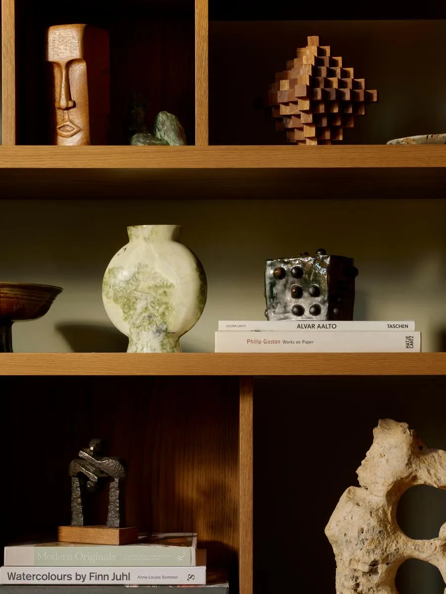 Sesso Wide Vase - Green, Marble product