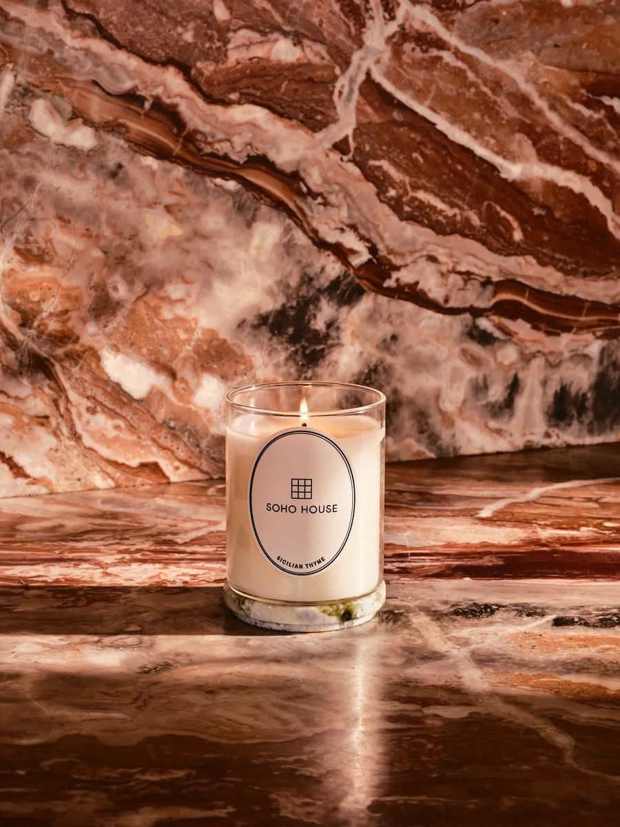 Sicilian Thyme Scented Candle - Borosilicate Glass, Vegan Wax product