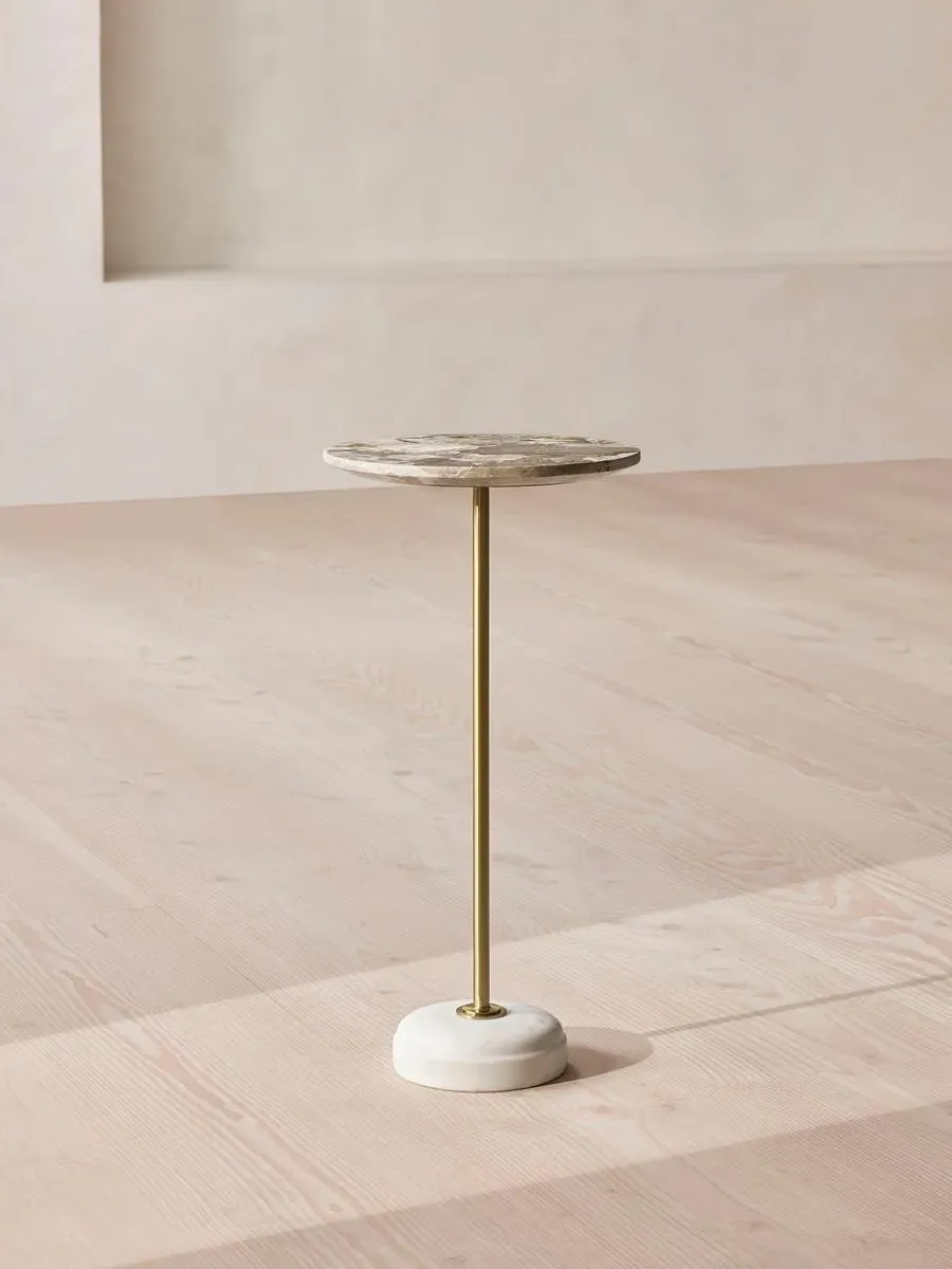Small Side Table with Brass Stem - Kapri Marble product