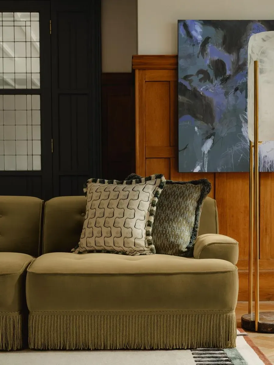 Square Cushion - Geometric Jacquard Fabric product