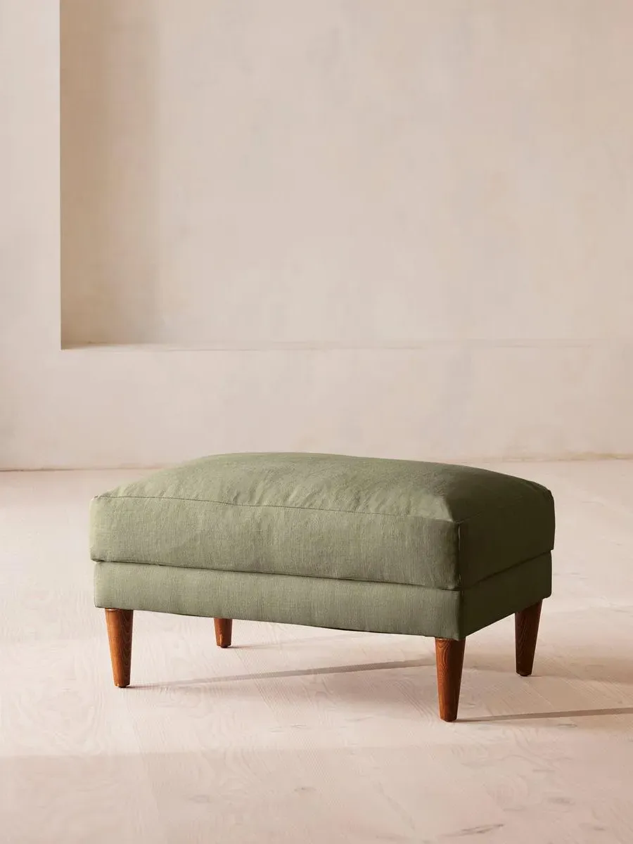 Reya Ottoman - Sage, Linen by Soho Home