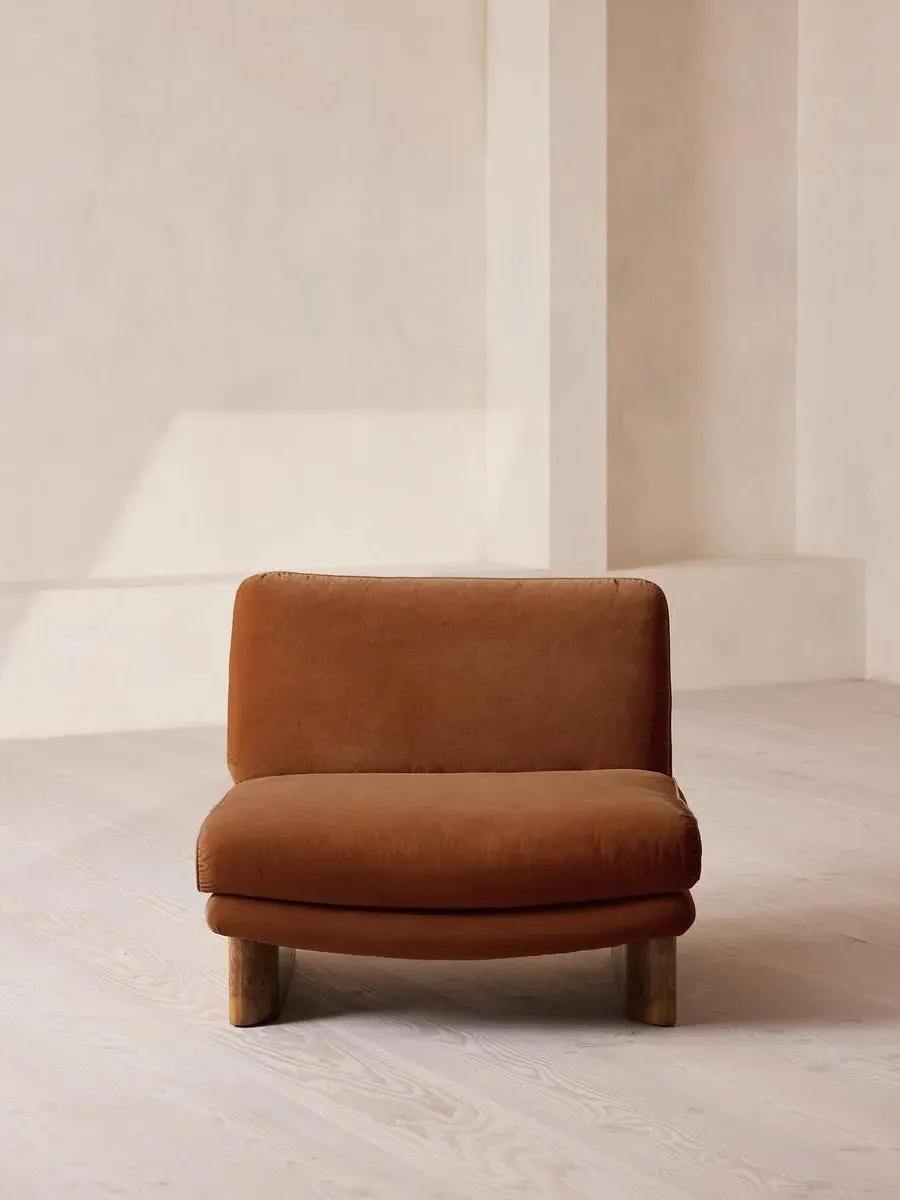Tellis Armchair - Cinnamon, Velvet by Soho Home