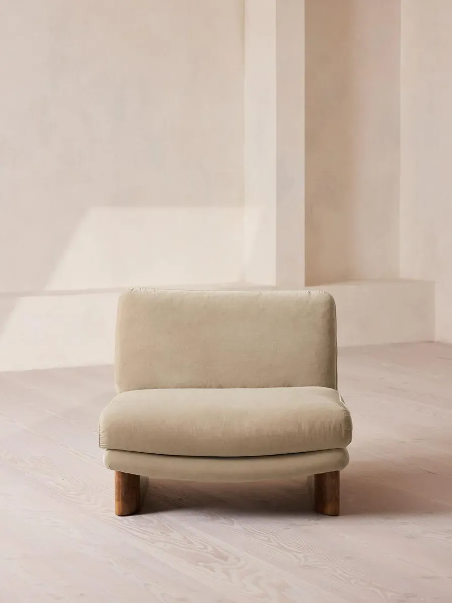 Tellis Armchair - Oyster, Velvet by Soho Home