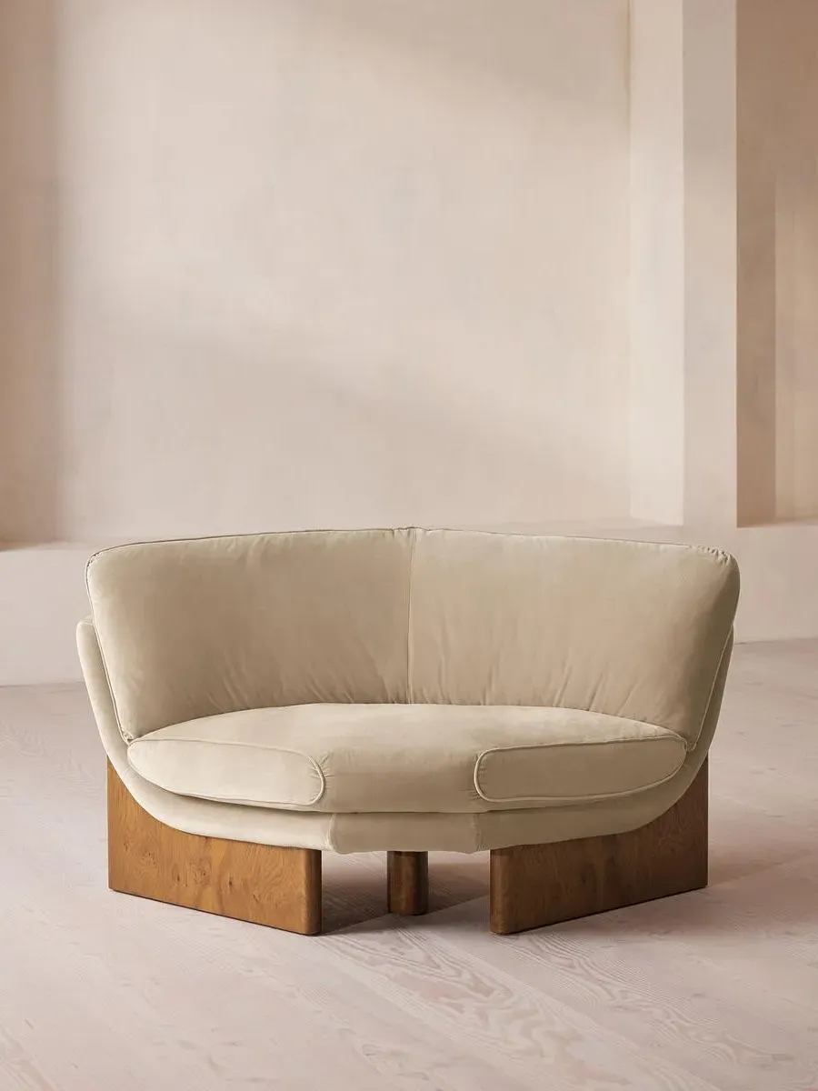 Tellis Corner Chair - Oyster, Velvet product
