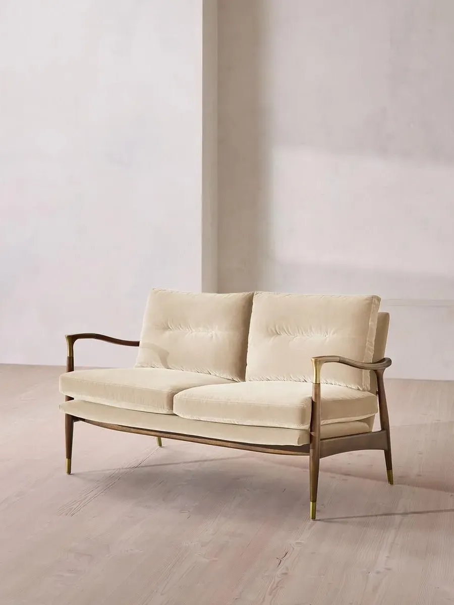 Theodore 2-Seater Sofa - Porcelain, Velvet product
