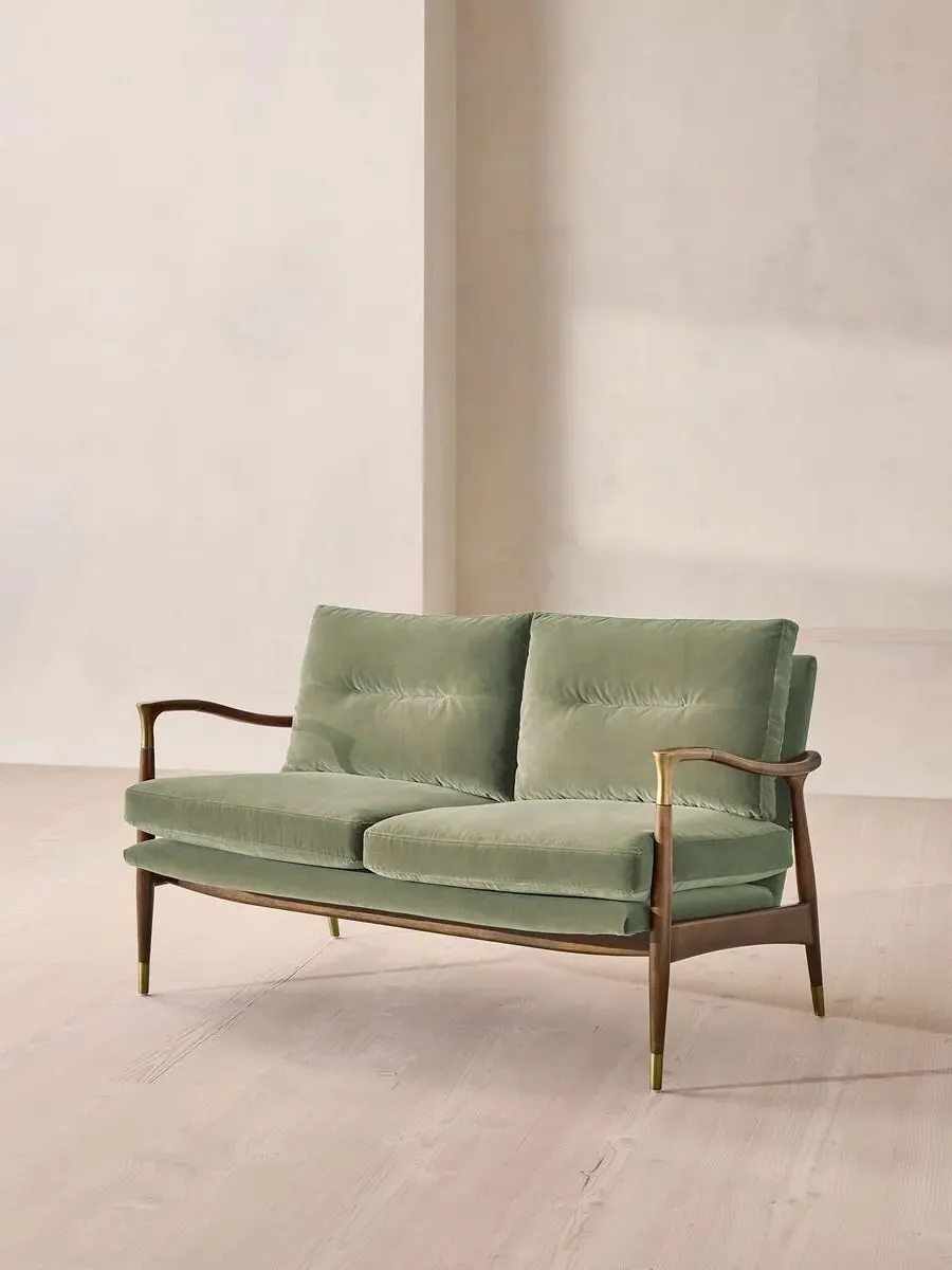 Theodore 2-Seater Sofa - Seafoam, Velvet by Soho Home
