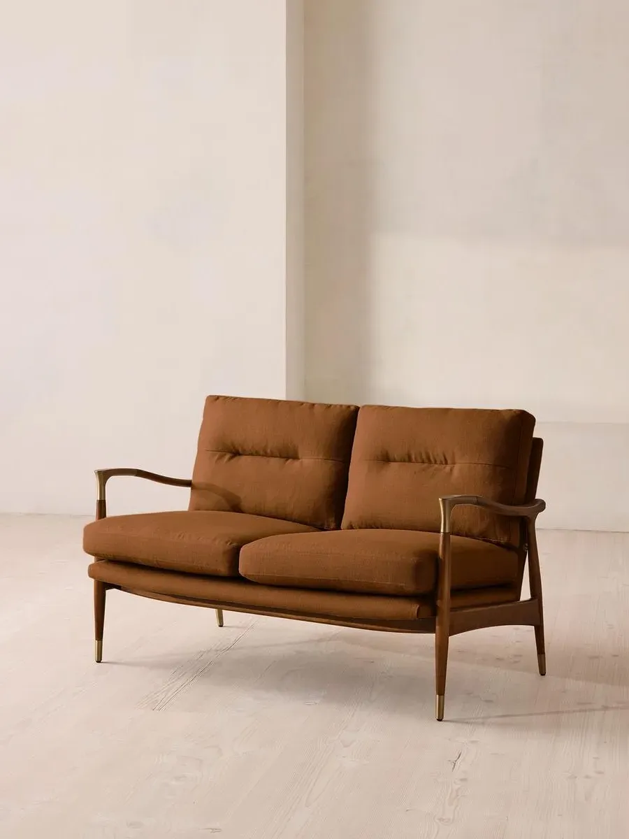 Theodore 2-Seater Sofa - Terracotta, Linen by Soho Home