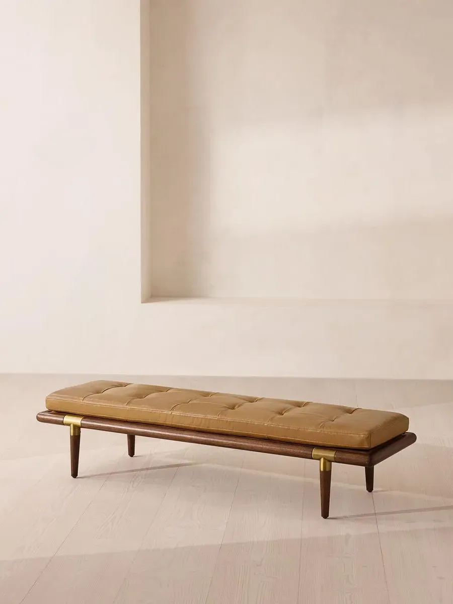 Theodore Bench - Honey, Leather product