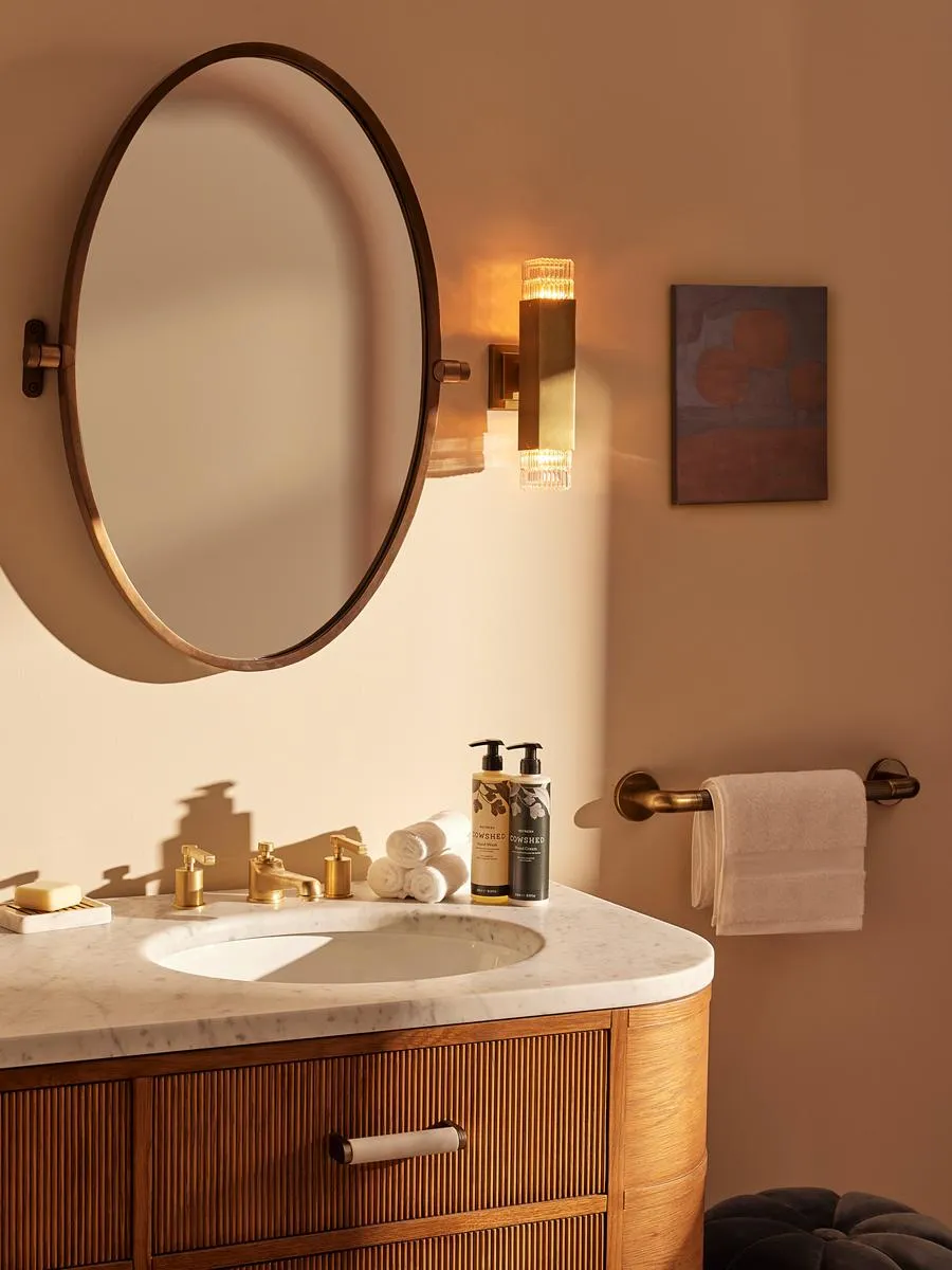 Tuxford Adjustable Wall Mirror - Antique Brass product